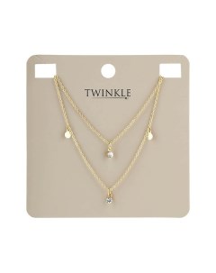 Ожерелье 2 IN 1 GOLDEN CRYSTAL DROPS Twinkle