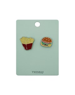 Броши 2 шт. Burger + Fries Twinkle