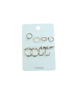 Серьги Modern Gold 4 пары Twinkle