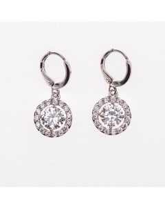 Серьги покрытые серебром с кристаллами Swarovski Shine & beauty