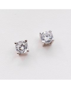 Серьги гвоздики покрытые серебром с кристаллами Swarovski Shine & beauty