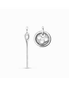 Серьги Needle and button Uno de 50