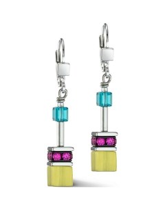 Серьги GeoCUBE Multicolour Fancy Coeur de lion