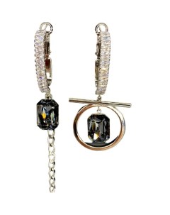 Серьги Capri baget Asimetria crystal Amante crystal