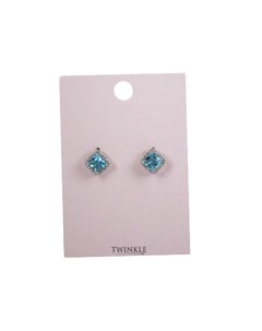 Серьги Light Blue Square Twinkle