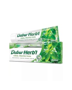 Зубная паста с базиликом и щетка Basil Toothpaste 150 0 Dabur