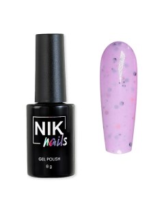 Гель-лак для ногтей с цветными блестками Mon Amour Nik nails