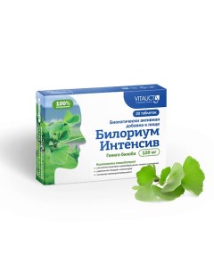 Биологически активная добавка к пище Билориум Интенсив Гингко Билоба 120 Мг Проаптека