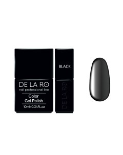 Гель лак для ногтей Classic Black De la ro