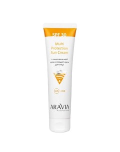 Крем для лица солнцезащитный увлажняющий SPF 30 Multi Ptotection Sun Cream Aravia professional