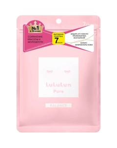 Маска для лица "Увлажнение и Баланс кожи" Face Mask Pure Balance Pink 7 Lululun