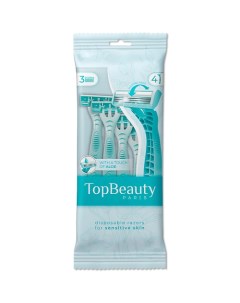 Одноразовый станок, c 3 лезвиями 4.0 Topbeauty