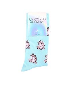 Носки женские, модель: MAGGIE, цвет: голубой Unicorns approve