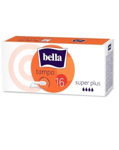 Тампоны без аппликатора Tampo Super plus 16.0 Bella