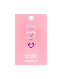 Набор колец PINK #sugargem Soda