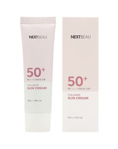 Солнцезащитный омолаживающий крем с коллагеном SPF 50+ / PA++++ 55 Nextbeau