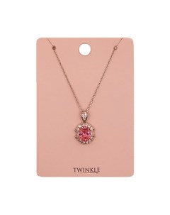 Подвеска с цепочкой Pink Stone Twinkle