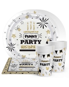 Одноразовая посуда для праздника Funny party на 12 персон Priority