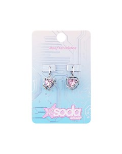 Chan Серьги Pink Heart softdivalution Soda