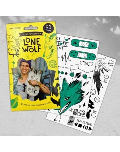 Переводные тату Lone Wolf tattoo Одинокий Волк Voicebook