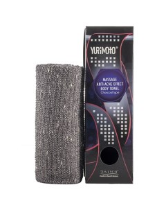 YURIMOTO MASSAGE ANTI-ACNE EFFECT BODY TOWEL CHARCOAL TYPE мочалка массажная с анти-акне эффектом с  Satico