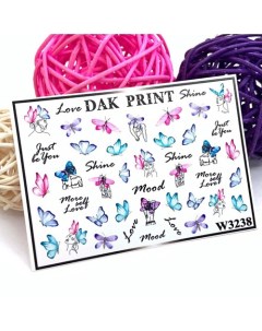 Слайдер дизайн для ногтей W3238 Dak print