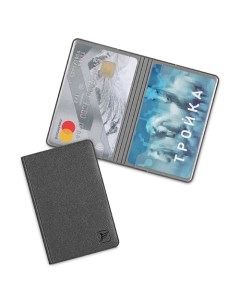 Чехол - книжка из экокожи для двух пластиковых карт Flexpocket