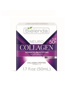 Крем для лица подтягивающий против морщин 50+ дневной/ночной NEURO COLLAGEN 50.0 Bielenda