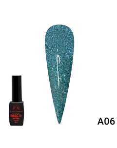 Гель лак Disco Gel Polish светоотражающий A06 Global fashion