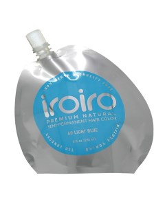 Семи-перманентный краситель для волос 60 LIGHT BLUE Голубой Iroiro