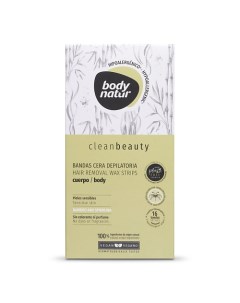 Восковые полоски для депиляции для чувствительной кожи Cleanbeauty Wax Strips Hair Removal Body Body natur