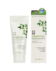 Пенка для умывания c экстрактом зеленого чая Green Tea Natural Rich Foam Cleanser Dabo