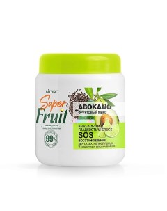 Маска-бальзам для волос Гладкость и Блеск Авокадо+фруктовый микс SuperFRUIT 450.0 Витэкс