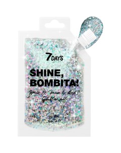 Глиттер для лица и тела, блестки SHINE BOMBITA 7days