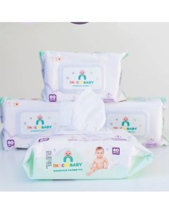 Влажные салфетки детские с 3D текстурой 80.0 Inochibaby