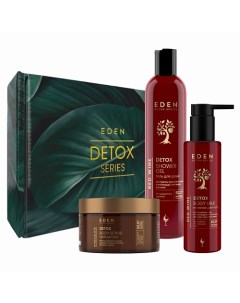 Подарочный набор Молочко для тела + гель для душа Red Wine +скраб DETOX Chocolate Eden