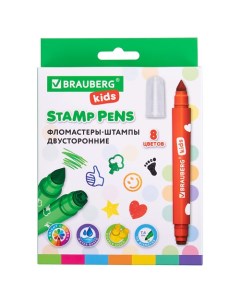 Фломастеры-штампы двусторонние FUNNY STAMPS, KIDS 1 Brauberg