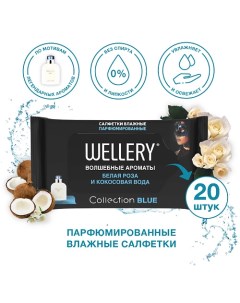 Салфетки влажные универсальные парфюмированные Collection Blue 20.0 Wellery