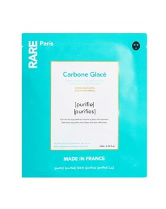 Очищающая тканевая маска Carbone Glace Facial Mask Rare paris