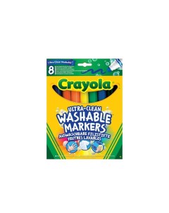 Смываемые фломастеры с широким пером Ultra Clean Broad Line Markers 8.0 Crayola