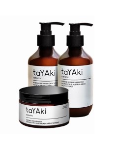 Бессульфатный корейский шампунь кондиционер и маска для волос Tayaki cosmetics