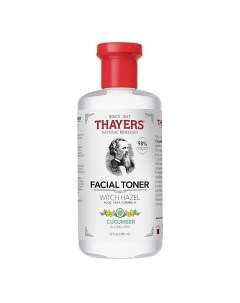 Тонер для лица без спирта с гамамелисом и огурцом Witch Hazel Cucumber Facial Toner Thayers