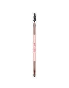 Двухсторонняя кисть для укладки и макияжа бровей "Duo Eyebrow" Pink flash