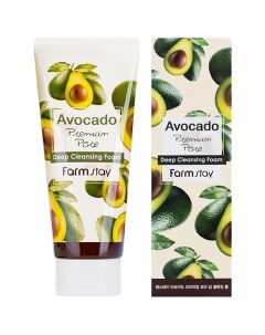 Пенка для умывания очищающая с экстрактом авокадо Avocado Premium Pore Deep Cleansing Foam Farmstay