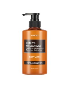 Гель для душа Базилик и Цитрус Honey & Macadamia Body Wash Kundal