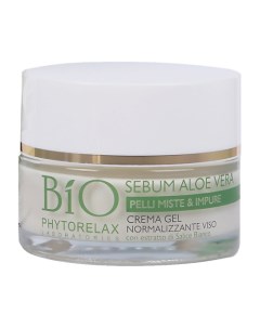 Крем для лица очищающий против жирного блеска с алоэ вера Phytorelax