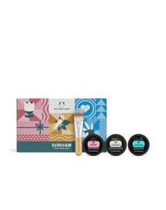 Набор масок Slather & Glow + Косметическая кисть для нанесения The body shop