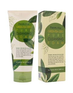 Пенка для умывания очищающая с экстрактом зеленого чая Green Tea Seed Pure Cleansing Foam Farmstay