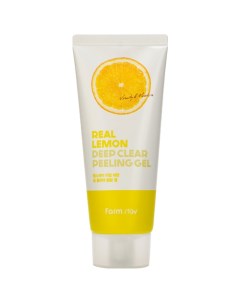 Гель для лица отшелушивающий с экстрактом лимона Real Lemon Deep Clear Peeling Gel Farmstay