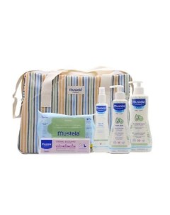 Набор для купания и ухода за кожей малыша Little Moments Striped Walking Bag Mustela